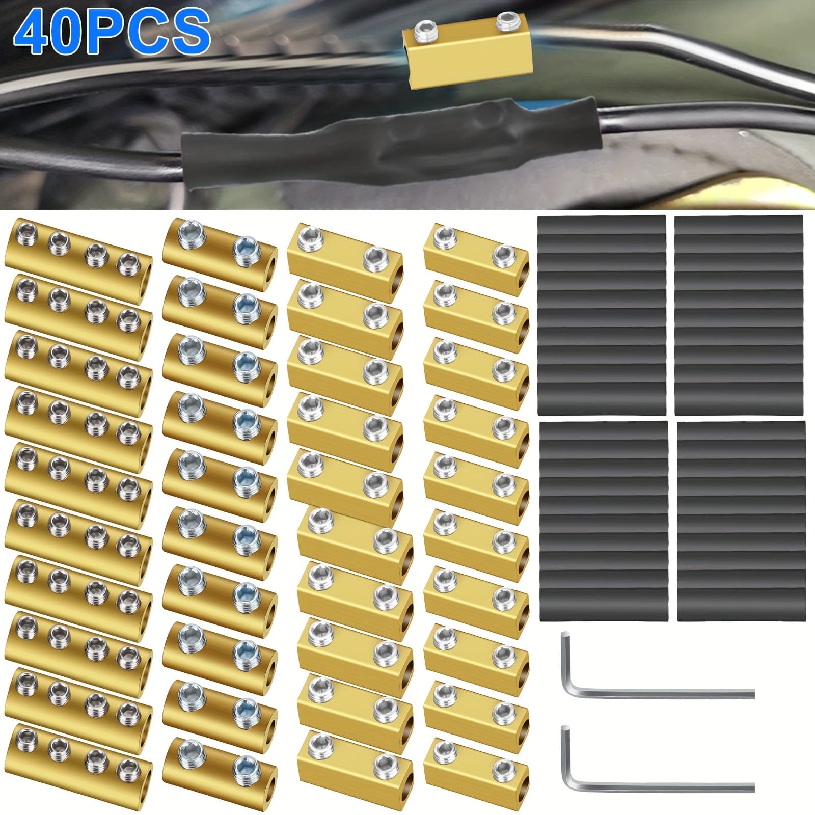 TEMU 40pcs Splices, 12-6 Awg, , Heavy Duty Wire Terminals For Automotive, Marine, Solar Panels