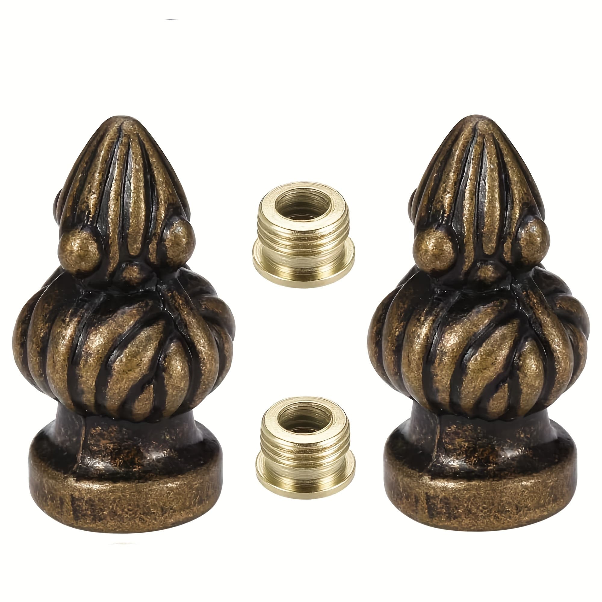TEMU Antique Brass Lamp Knobs, 1.38" (small Size) - Set Of 2 For Lampshades - No Battery, No Wireless - Knob Style - Decorative Finish