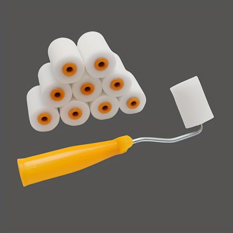 TEMU 11pcs Set, 2-inch Polyester Sponge Brushes, Perfect For Home Decoration, Smooth Paint Surface