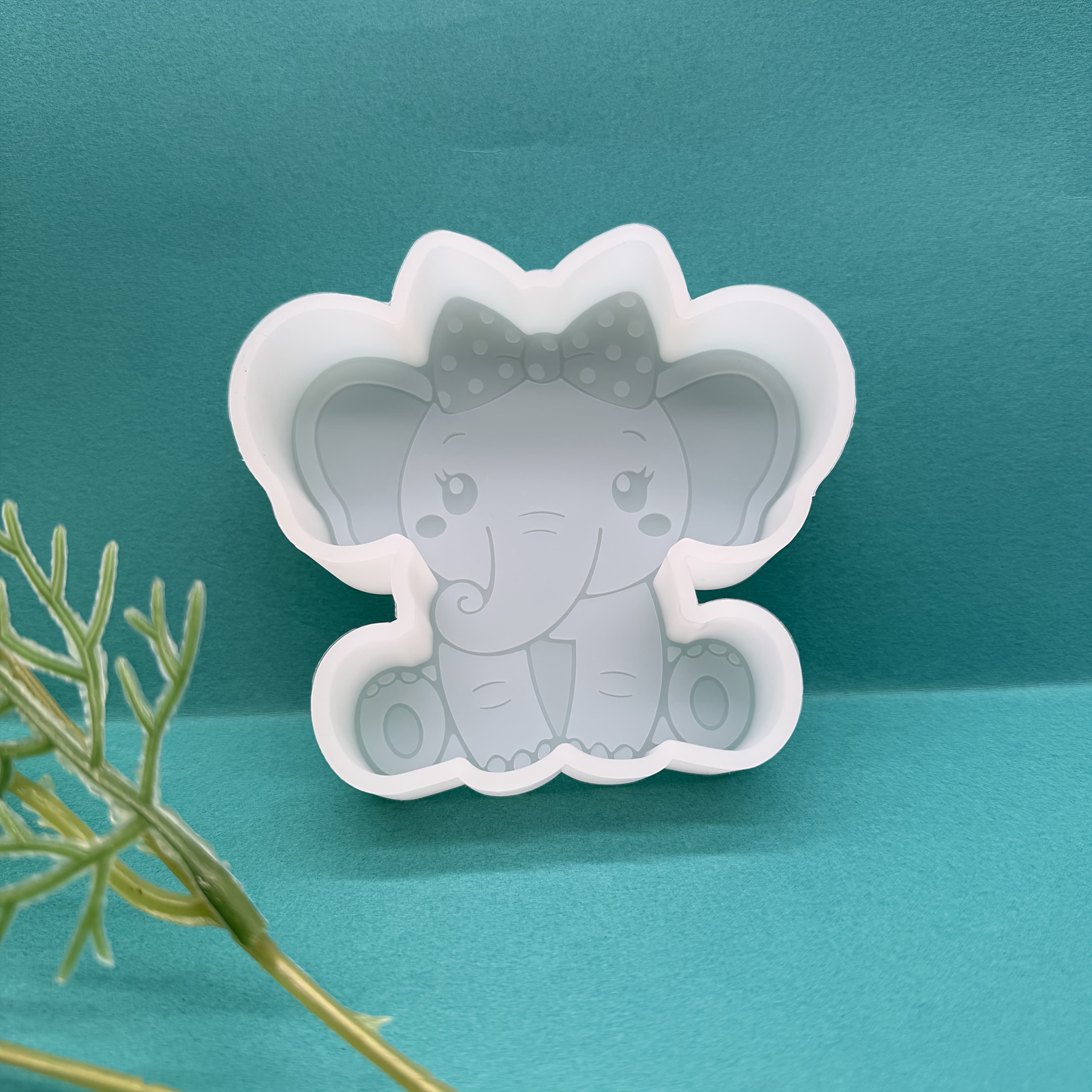 TEMU Resin Silicone Mold 1pc Elephant Shaped Car Silicone Mold, Gypsum, Candle, Resin Silicone Mold
