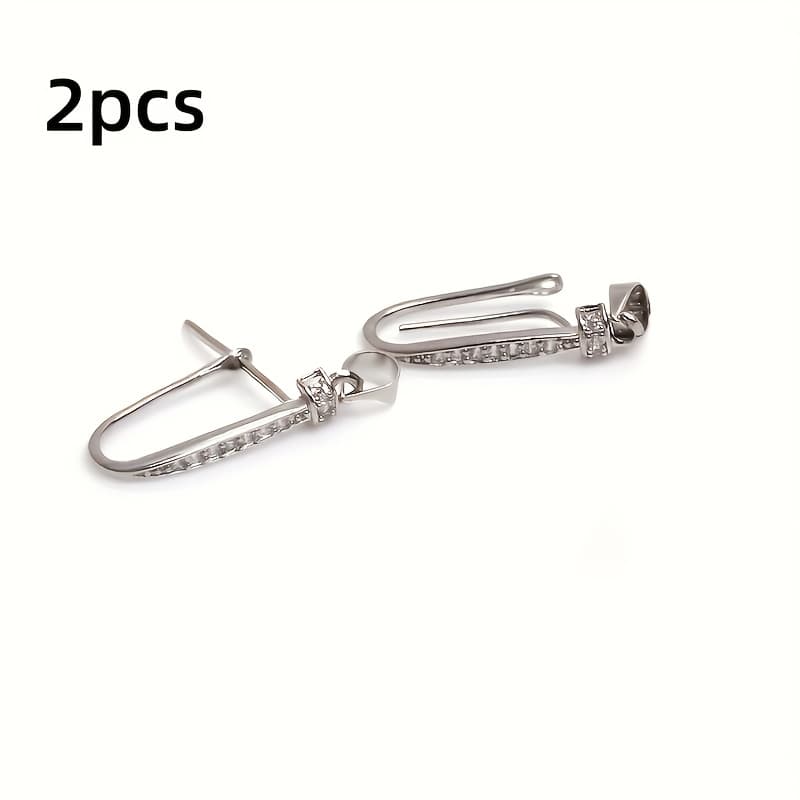 TEMU 2pcs Jewelry Accessories - Handmade Safety Buckles For Necklaces, Bracelets, Earrings, And Pendants, Jewelry Making Materials