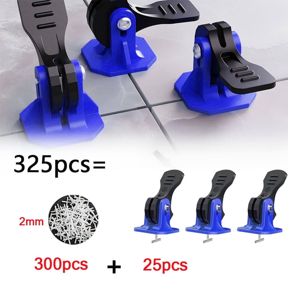 TEMU 325pcs Tile Leveling Set With Cross Spacers - Flawlessly On Floors And Walls Using -type Alignment Tools