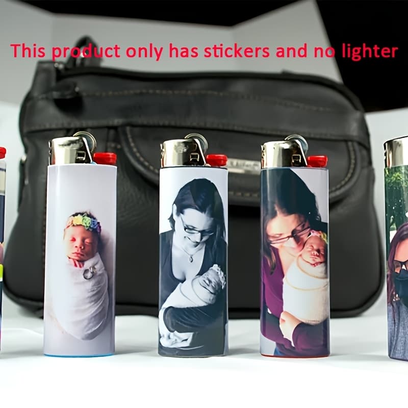 TEMU 8/20pcs Lighter Stickers - Stickers Only, Self- Photo And Text, Personalized Lighter Stickers, Small Name Stickers, Customizable Stickers, Custom Stickers, Window Stickers, Personalized Gifts