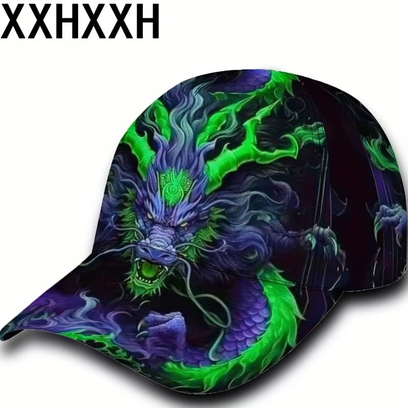 TEMU 1pc Breathable Adjustable Baseball , Domineering Pattern Hip Hop Sports - Soft And Lightweight, Suitable For Outdoor Sports, Skateboarding And Accessories, Valentine's Day Gift