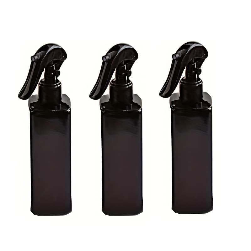 TEMU 3pcs Square Spray Bottles - 250ml, Pet Material, Non-electric, Pvc-free, Ideal For Makeup Water & , Separately Bottled, Laboratory & Scientific Research Supplies