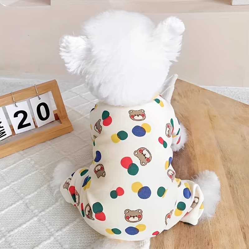 TEMU Trimmed Four-leg Cartoon Pattern Bodysuit