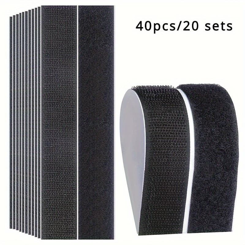 TEMU 20/40pcs Self-adhesive Strips, Double Sided Interlocking Tape, Sticky Back Tape, Heavy Duty Mounting Strips For Home Or Office Use - Holes And Screws, 10cm X 2cm/3.9 X 0.79inch