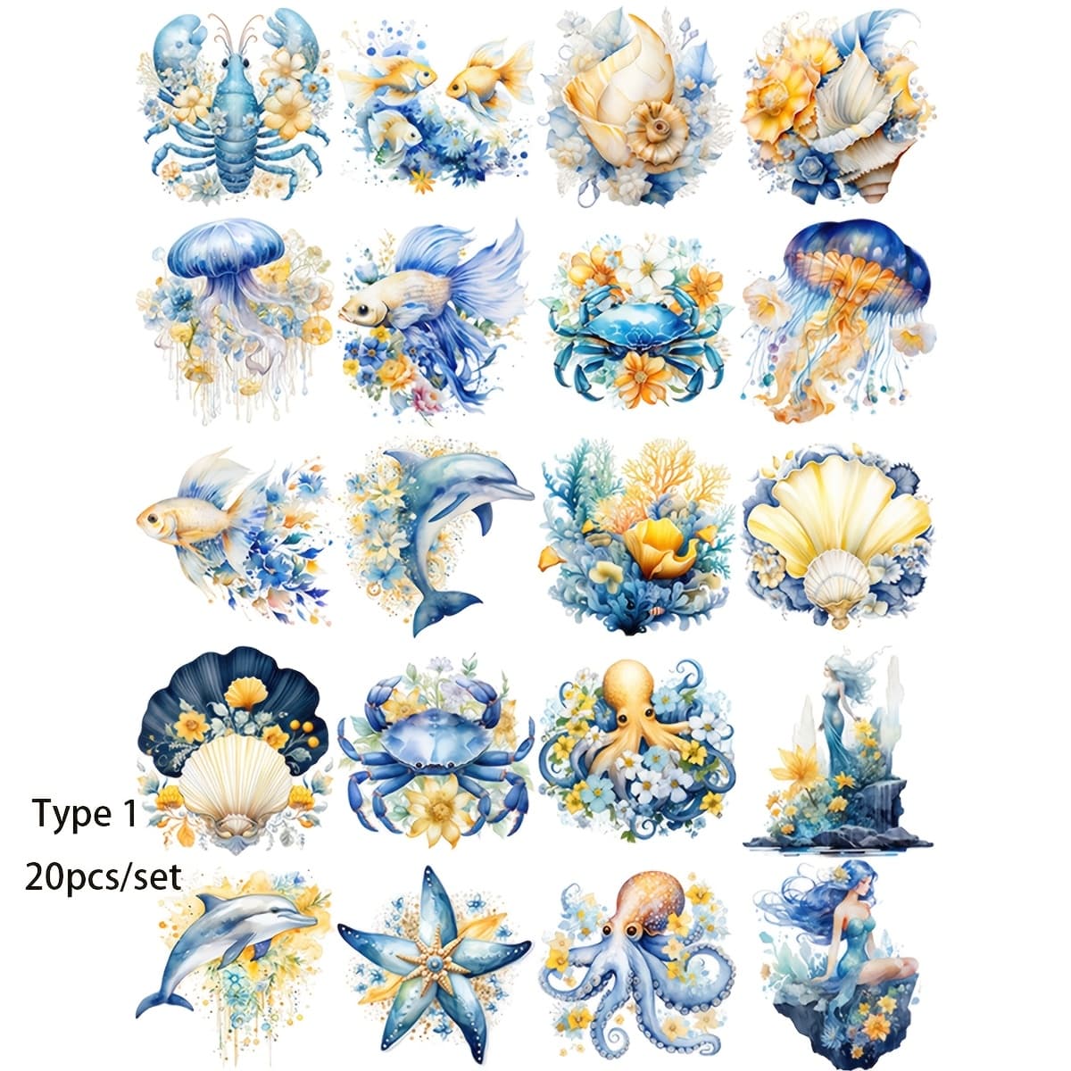 TEMU 1 Pack Vintage Life Stickers Marine Sticker Decoration Journal Photo School Handmade Material Sticker Decoration