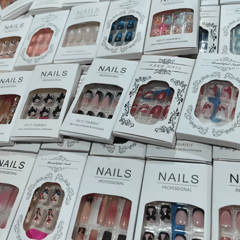 TEMU 576pcs With Multiple Styles And Styles Of Fake Nail Pieces. Reusable Fake Nail Press Fit, , Making Shine Beautiful. Perfect For Parties, Dances, And Daily Wear