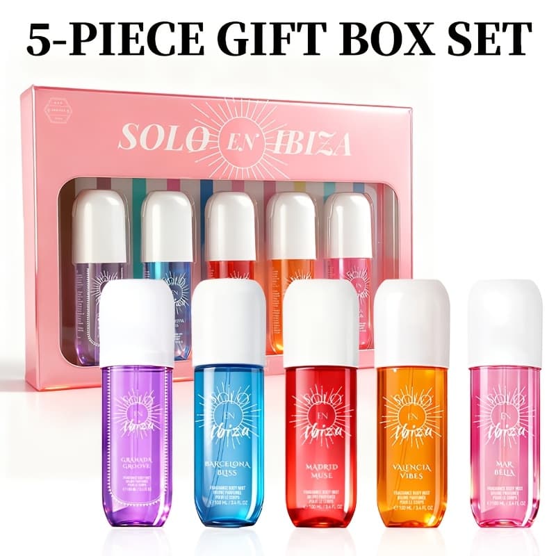 TEMU 5pcs Women's Long-lasting Hair & Body Perfume Mist Gift Set - 5 Sweet & (almond, Fruity,), Perfume Spray Suitable For, Perfect For Holidays, Dates &