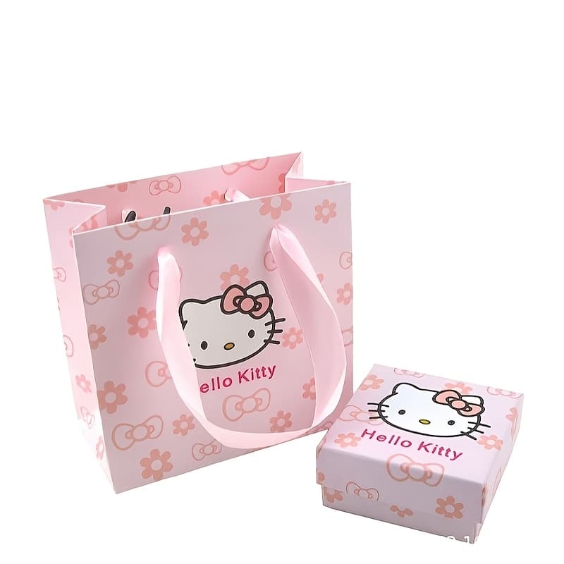 TEMU Pink Hellokitty Jewelry Gift Box | Cute Cartoon-themed Storage Box For Necklaces, Rings And Additions, Perfect For Birthday And Parties, Contemporary Style, Paper Material, Jewelry Boxes