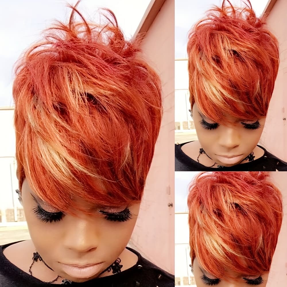 TEMU Colored Wigs For Halloween Party Synthetic Short Wigs With Bangs Perfect Hairstyles For Christmal, Music Festival
