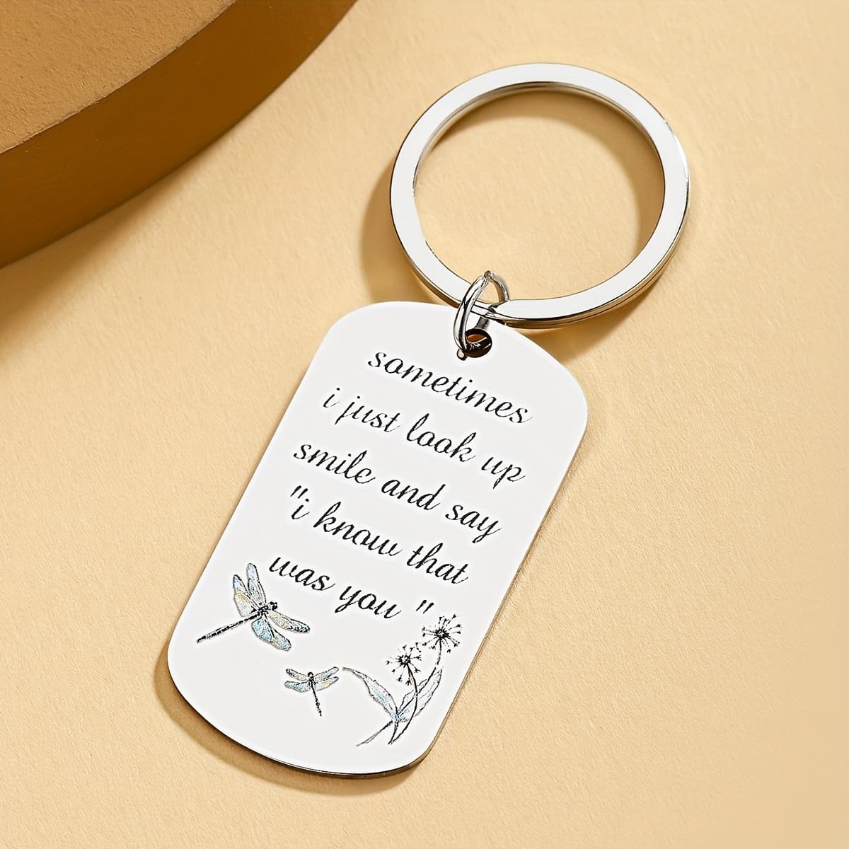 TEMU Dragonfly-themed Keychain, Perfect As An Uplifting Present For Female , Ideal For Birthdays And Christmas,