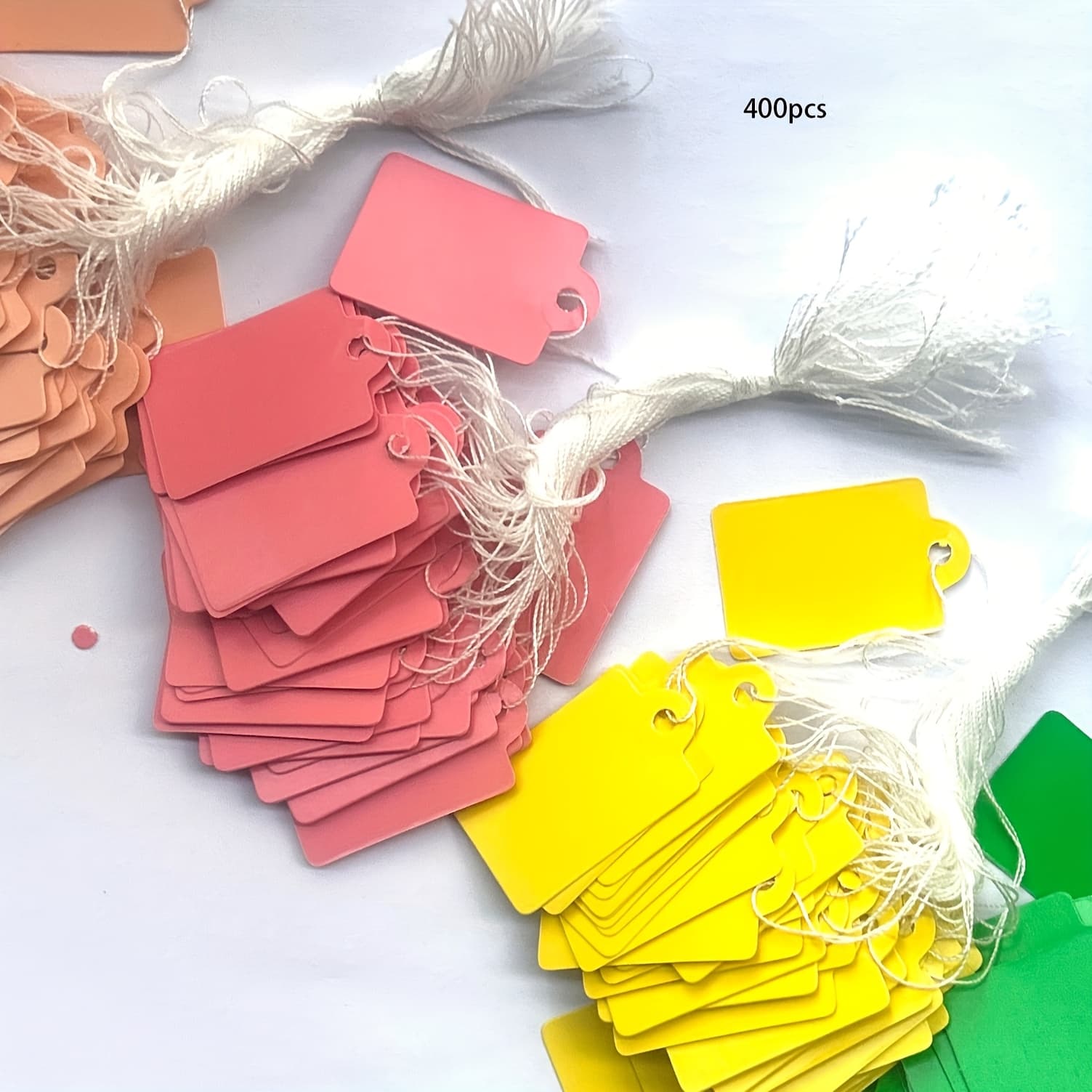 TEMU 400 Price Tags With White String, Blank Paper Labels That Used To Display Prices For Gifts, Jewelry, And Clothing, Measuring 1.38 X 0.87 Inches