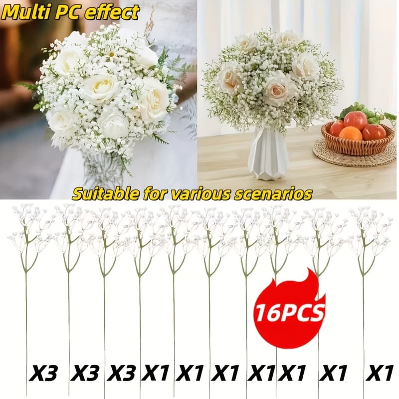 TEMU 16 Bundles -490 Artificial Roses, 11.8 Inches, Suitable For Outdoor Decoration, Perfect For Weddings, Engagements, Home Decor, Hotels, Projects, Parties
