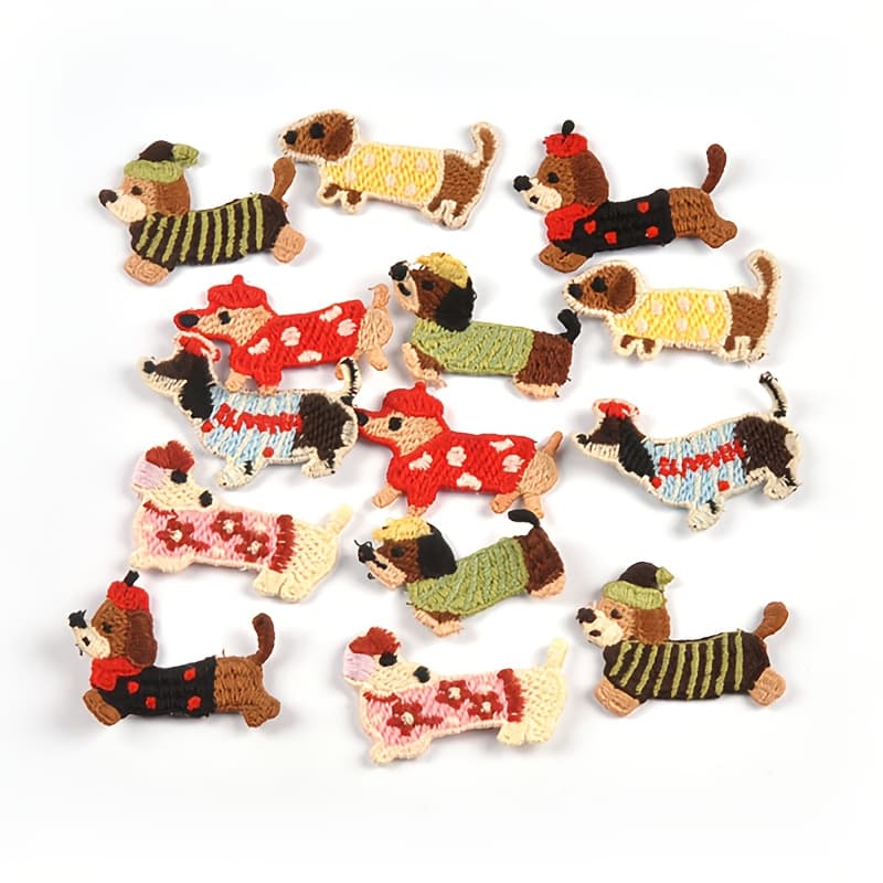 TEMU 10pcs Of 3-4cm Multicolor Mixed Pattern Decorative Fabric Patches, No Adhesive, Requires Hand Sewing, , Hats, Scarves, And Other Accessory Decorative Patches