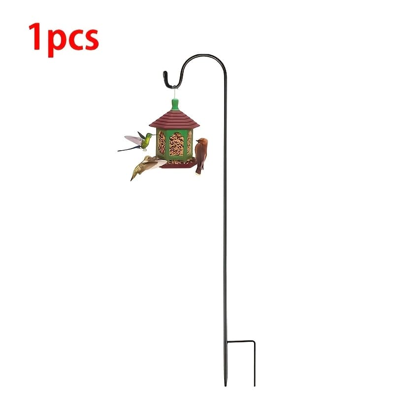 TEMU A Hook, A Metal Outdoor Garden Stake, Adjustable In Height, , Featuring A For Hanging Lanterns, Lights, Plant Baskets, And Wall-mounted Decorations