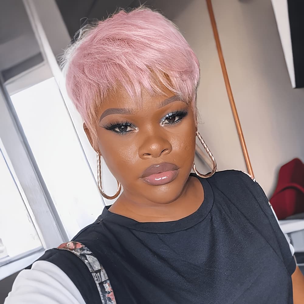TEMU Short With Bangs Wig Short Hairstyles Short Cut Wig With Bangs Synthetic Wigs For Women African Women Wigs Short Hair Wigs For Party