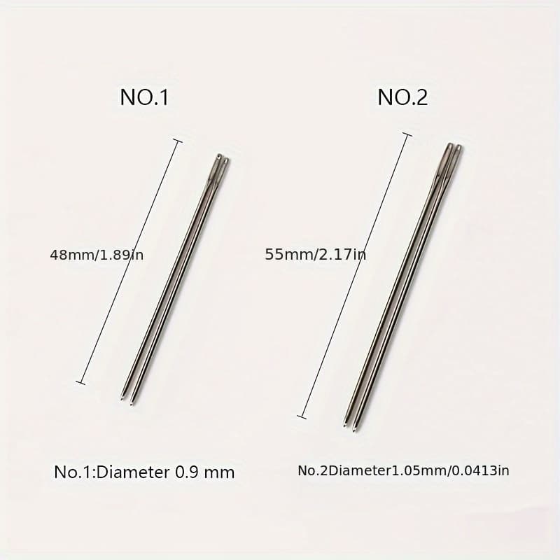 TEMU Wuta 12pcs Set Of Leather Sewing Needles With , Suitable For Blunt Stitching, Featuring Round-pointed Tips For Hand Sewing Leather