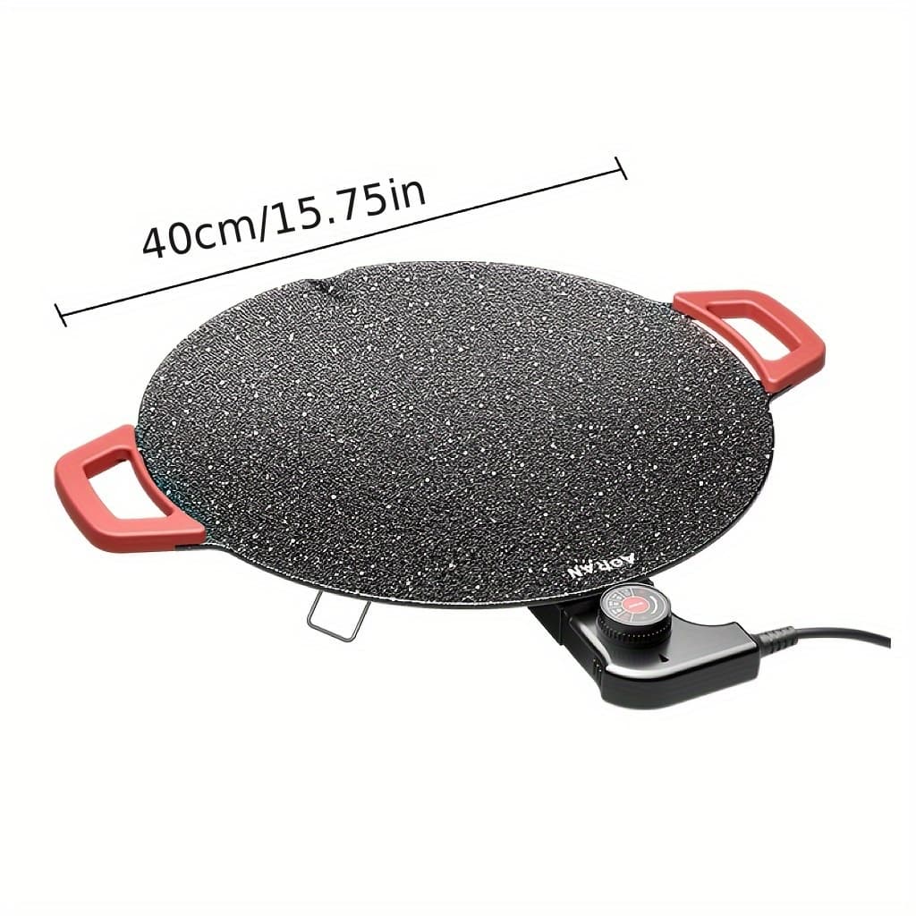 TEMU A Home Electric Grill Pan With Adjustable Temperature Control, 110v American Plug Power, Plug Power - Perfect For Grilling And Fried Steaks, Holiday Gifts