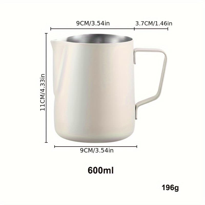 TEMU 1pc Stainless Steel Milk Frothing Pitcher 12oz/20oz - Perfect For Espresso, Cappuccino & Latte Art | Ideal Gift For Coffee Enthusiasts | Cozy Use, Coffee Bar Accessories