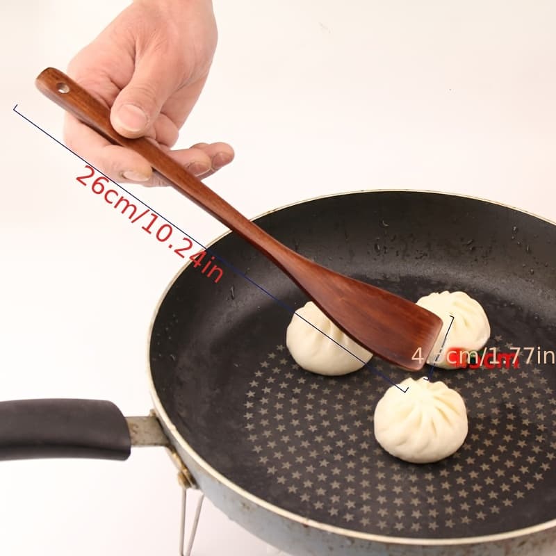 TEMU Portable Multifunctional Mini Wooden Spatula, Suitable For Eggs, Steak, And Grilling - An Essential Kitchen Tool