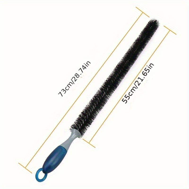 TEMU Long-handled Brush For Car Washing, Flexible Wheel Brush For Engine Cleaning, Ideal For Auto Detailing Tools