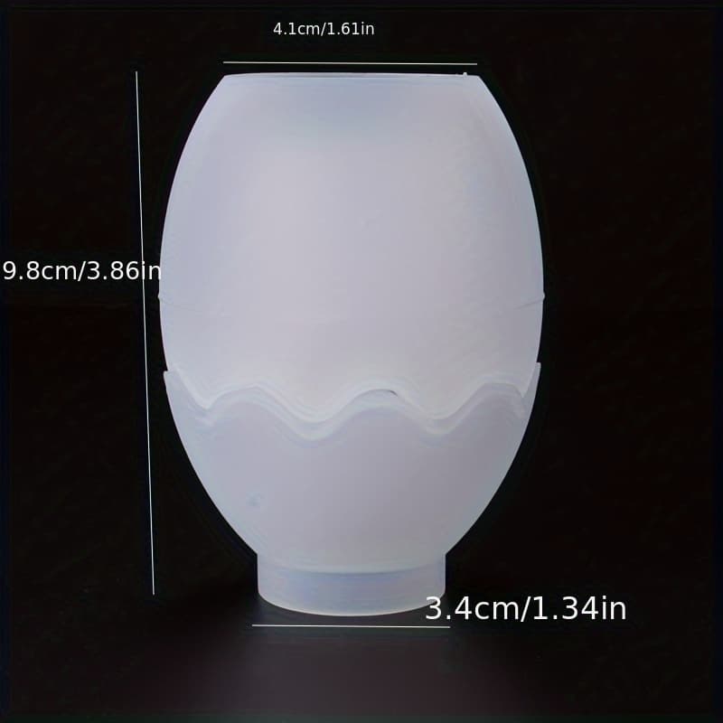 TEMU Egg Shape Candle Jar Mold Storage Box Silicone Mold With Lid Egg Candle Cup Gypsum Mold Craft Making Molds Decoration-(non- Contact)