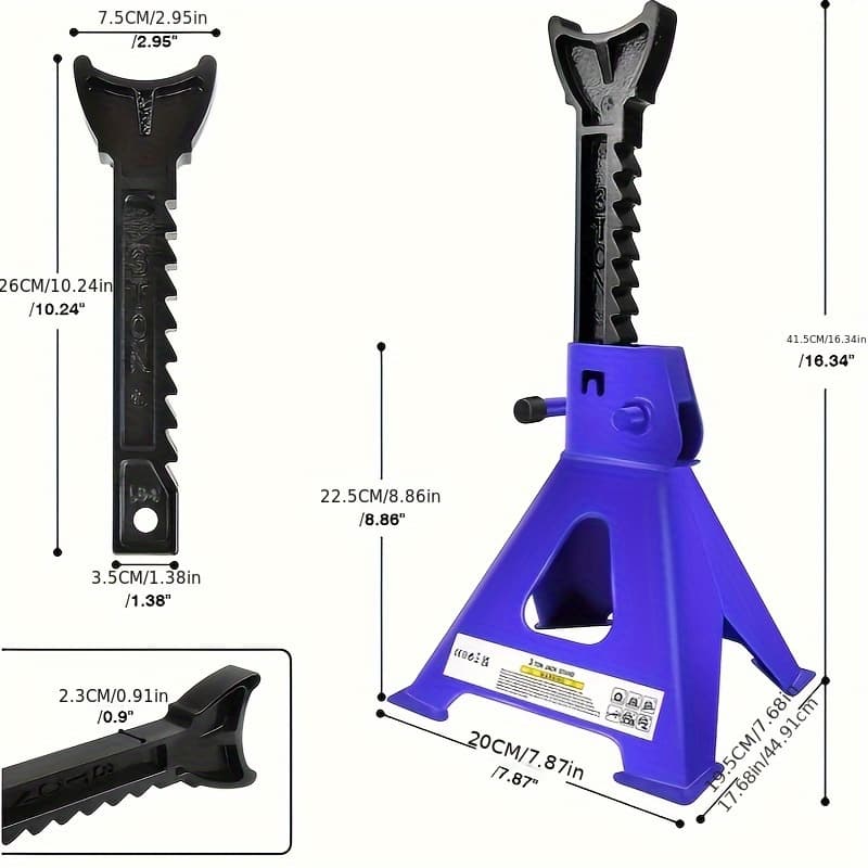 TEMU Jack Stands 3 Ton (6, 000 Lbs) Heavy Duty Car Jacks Stand, Adjustable Height For Lifting Automotive Small Suv, Pickup 1 Pair
