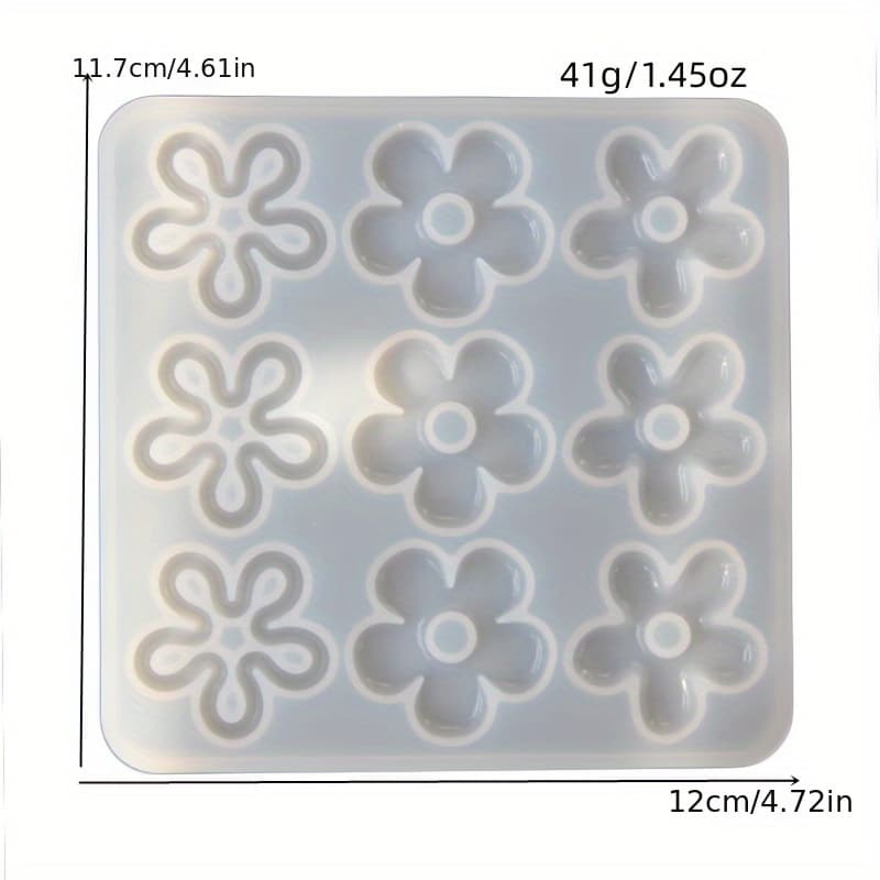 TEMU Crystal Resin Flower Pendant Mold For Crafting Smooth Flower Strap Necklaces With A Resin Mirror Mold
