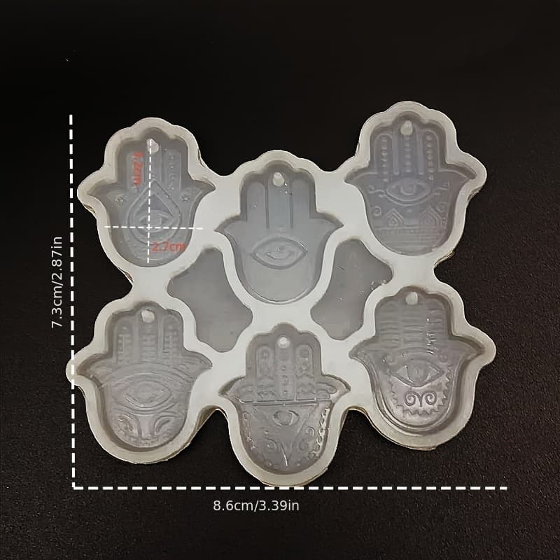 TEMU Resin Droplet Mold Palm Ear Drop Collection Jewelry Accessory Silicone Mold Creative Palm Earring Epoxy Resin Mold
