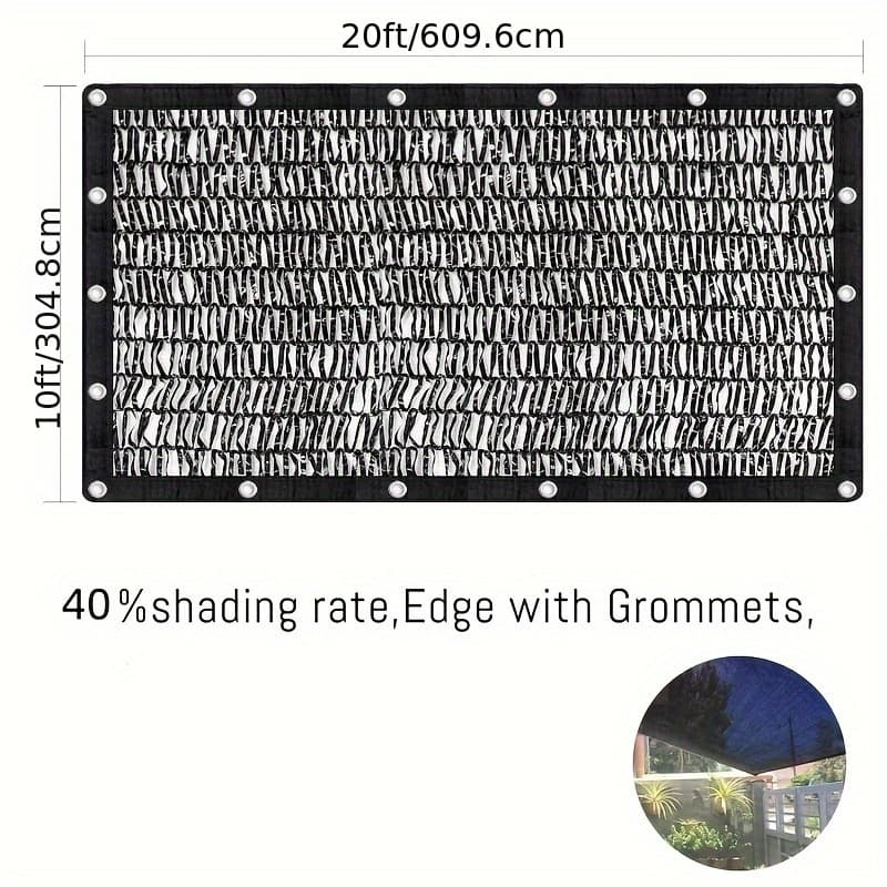 TEMU 40% Shade Cloth For Gardens, Mesh Sunshade Netting, Sunblock Material With Grommets Designed For Plant Heat Protection In Patios, Outdoor Areas, Greenhouses, Pergolas, And Chicken Coops