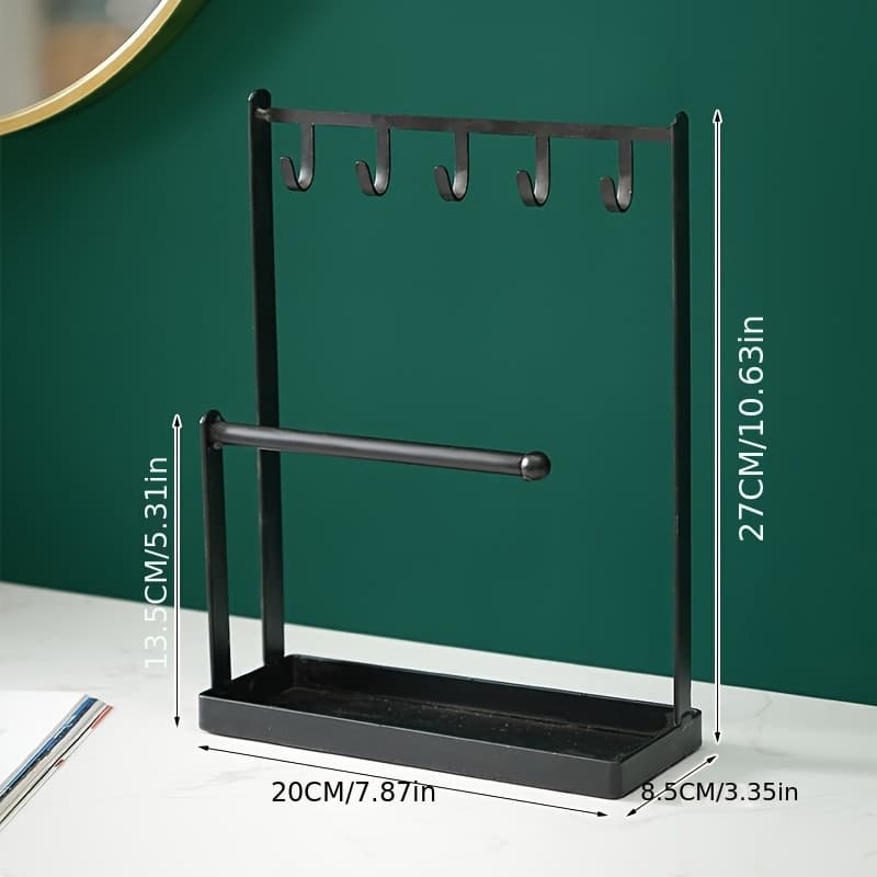 TEMU 1pc Jewelry Rack, Hanging Key, Necklace, Watch, Bracelet, Shelf, In Entryway, Living Room, Bedroom, Dresser,