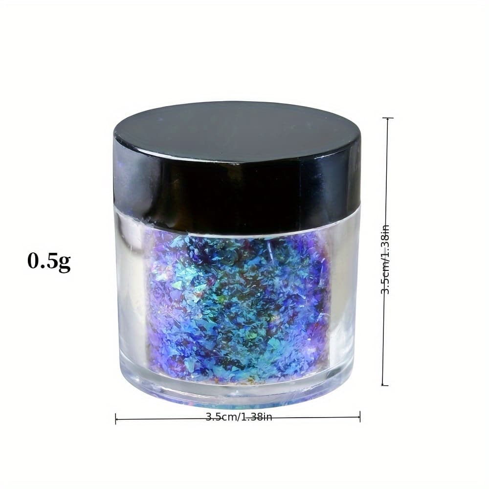 TEMU Chameleon Flakes, Resin Supplies - Pigment Powder For Resin Molds/tumblers, Optical Color-changing Pigments For Christmas Nail Art/paint/ Making