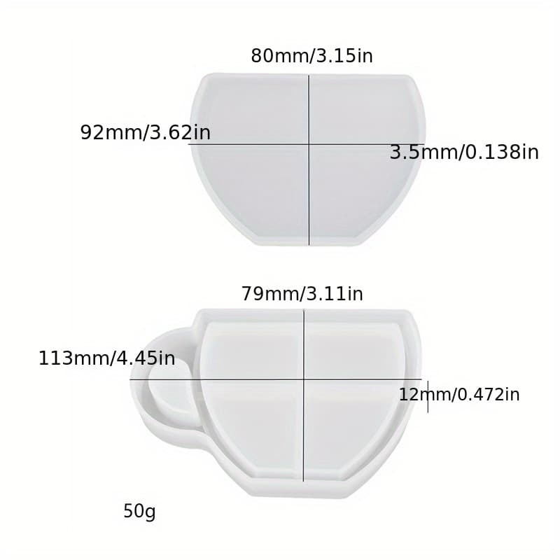 TEMU Diy Crystal Resin Drop Glue Quicksand Oil Injection Coaster, White Silicone Mold For Coffee & Summer Lemon Drink, Mirror Silicone Mold