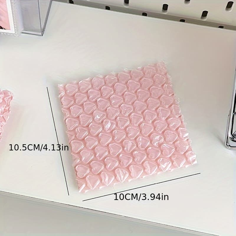 TEMU 10pcs, Large/small Size, Pink/rose Red Heart-shaped Mailers, Envelope Card Gift Shockproof Packaging Bags