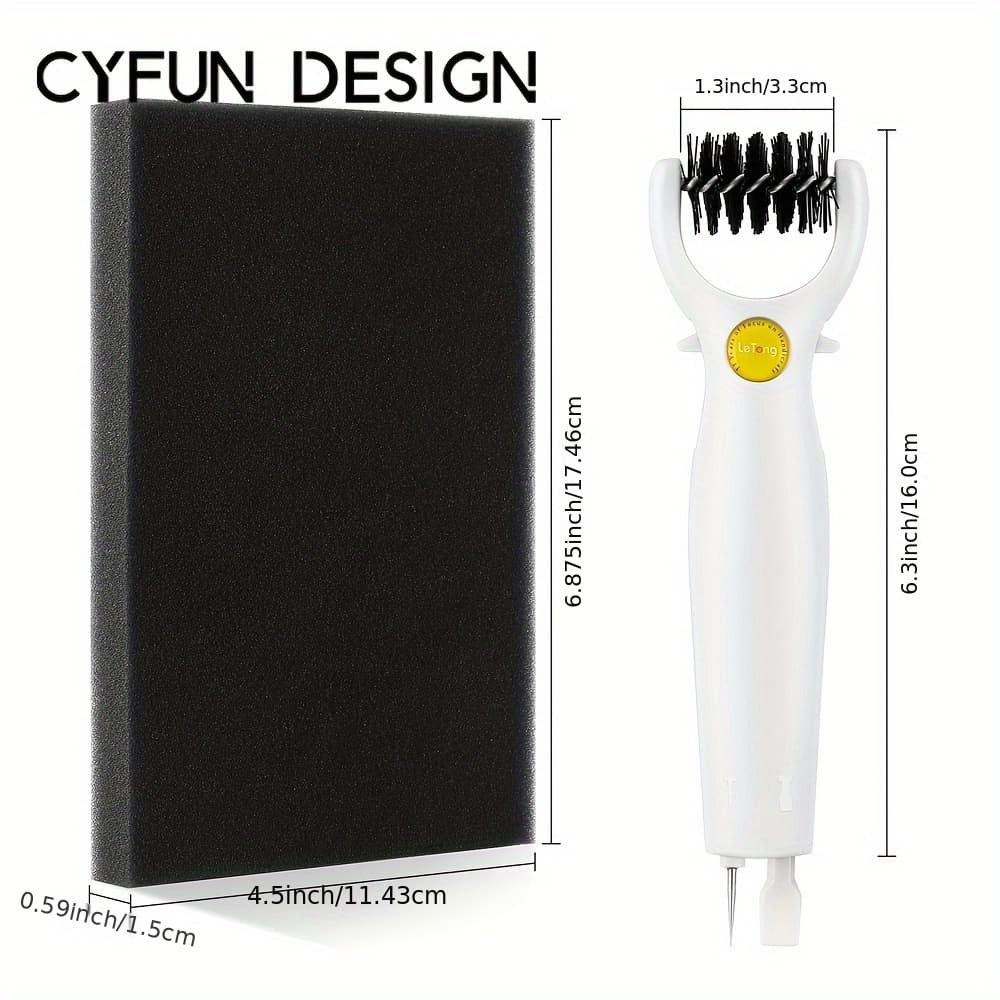 TEMU Design 3-in-1 Weeding Tool With Brush, Piercer, And Scraper, Featuring A Foam Pad For Crafting And Scrapbooking, Effectively Removes Paper From Dies