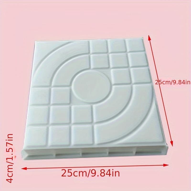 TEMU 1pc Road Maker Diy Paver Mold Brick Concrete Stone Square Mold Suitable For Board Lawn Road Paver Motorcycle Sidewalk