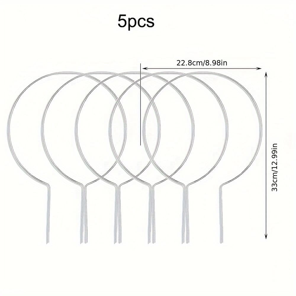 TEMU 5pcs Arched Acrylic Plant Climbing Frame, Transparent Invisible Support Frame, Durable Potted Support, Ideal For Indoor Vines And Flowers, Garden Plant Climbing