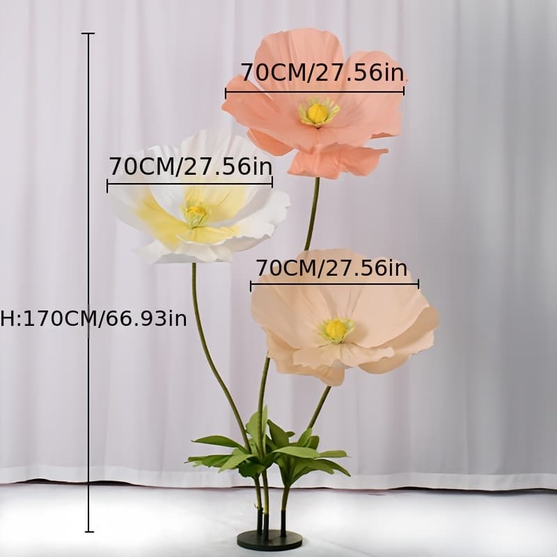 TEMU Large Scale Paper Art Flower Yu 's Wedding Decoration Props, Road Guidance, Internet Celebrity Props, Photography, Commercial Beauty Display Windows