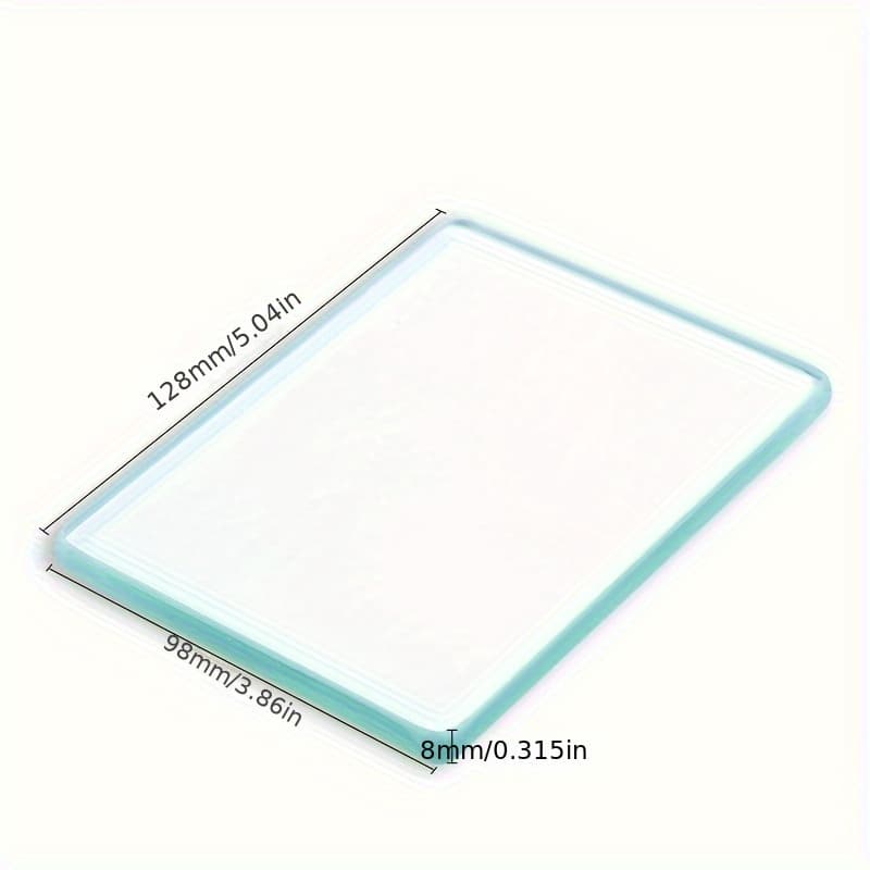 TEMU Burnisher Craft Tools Clear Tempered Glass For Burnishing Polishing Board Leather Finish Gum Tool