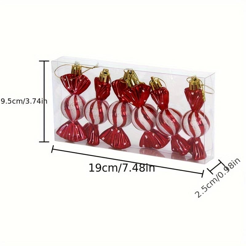 TEMU 8cm 6pcs Per Box Christmas Decorations Christmas Ornaments
