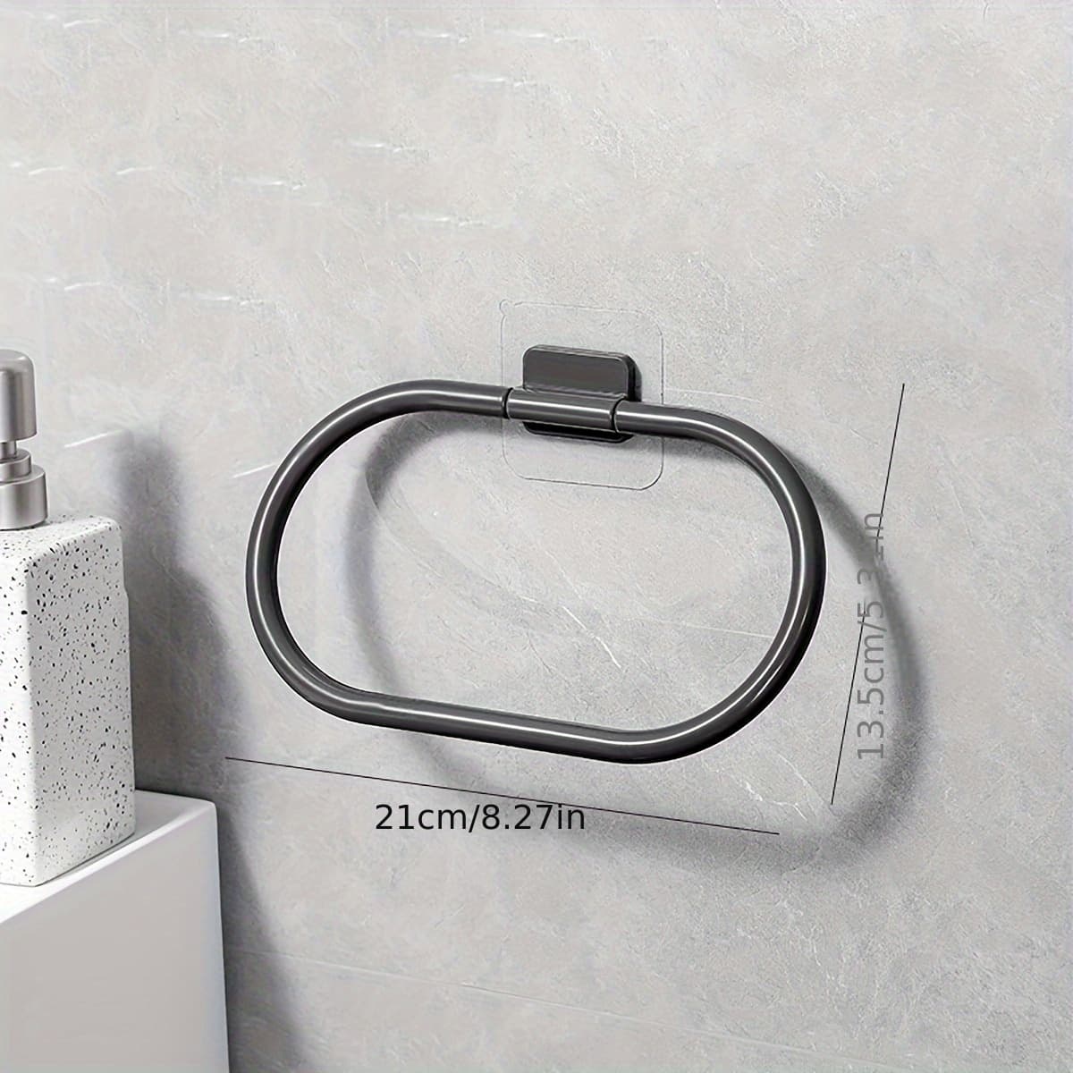TEMU 1pc Non-perforated Towel Storage Rack, Bathroom And Toilet Washbasin Storage Rack, Kitchen Storage Rack, Wall Bath Towel Storage Rack, Hanging Accessory, Towel Racks