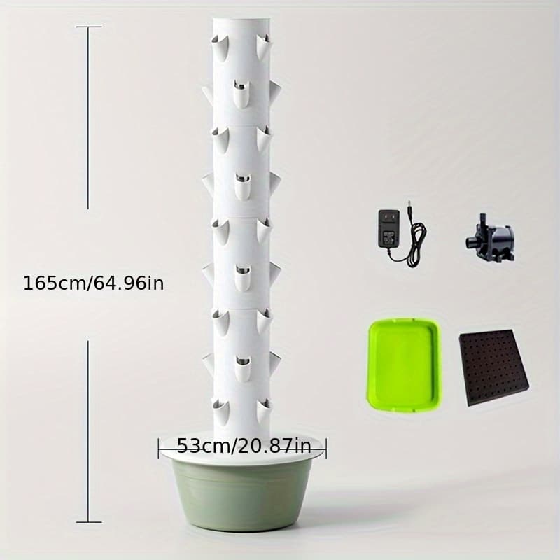TEMU 5-7-9-11 Tier Hydroponic Tower Vertical Hydroponic System Soilless Rack Garden Vegetable Strawberry Planting Pipes