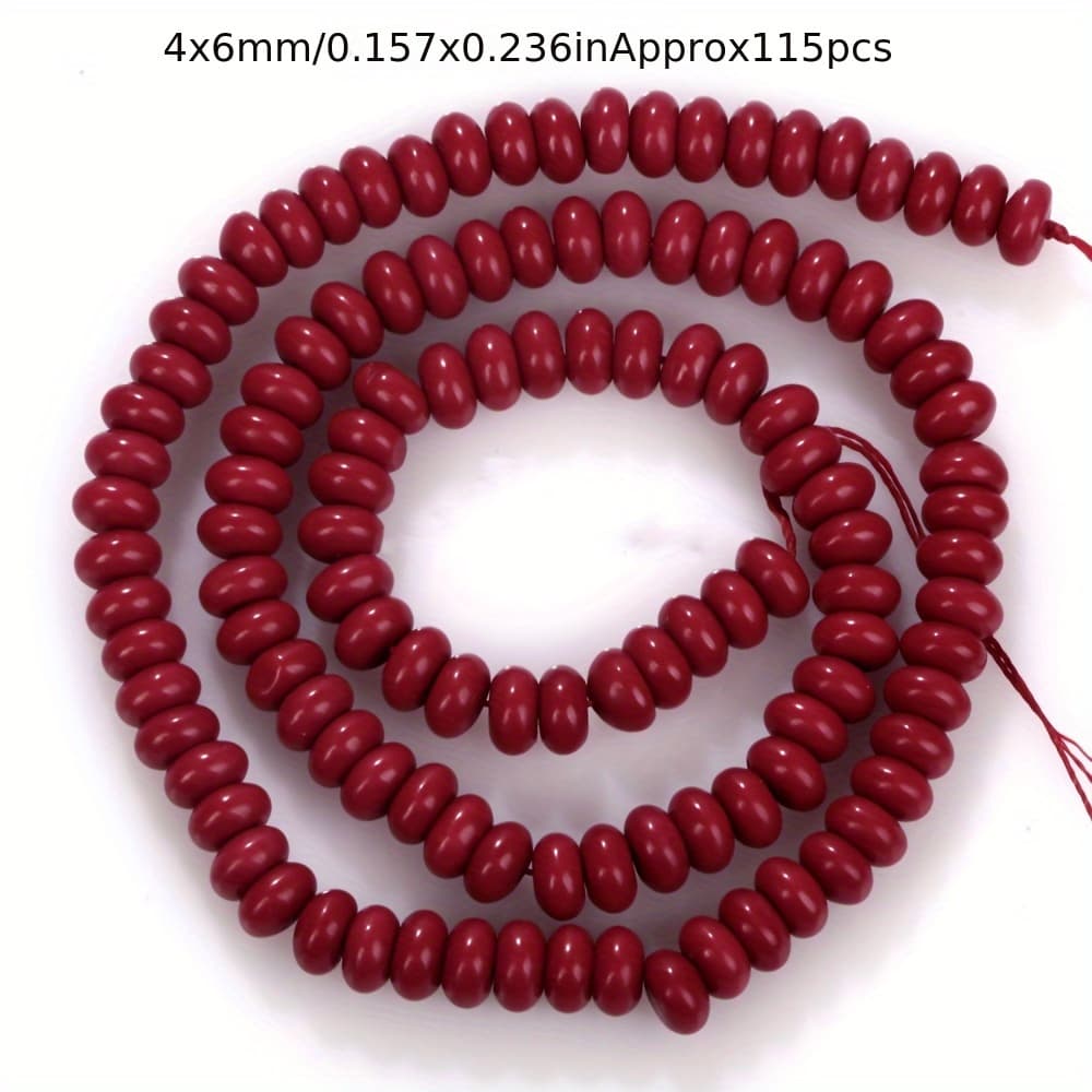 TEMU 2x4mm/4x6mm Beads For Making - Necklaces, Bracelets, And Accessories - Natural Stone, Geometric Pattern, Fashionable Design - Brand