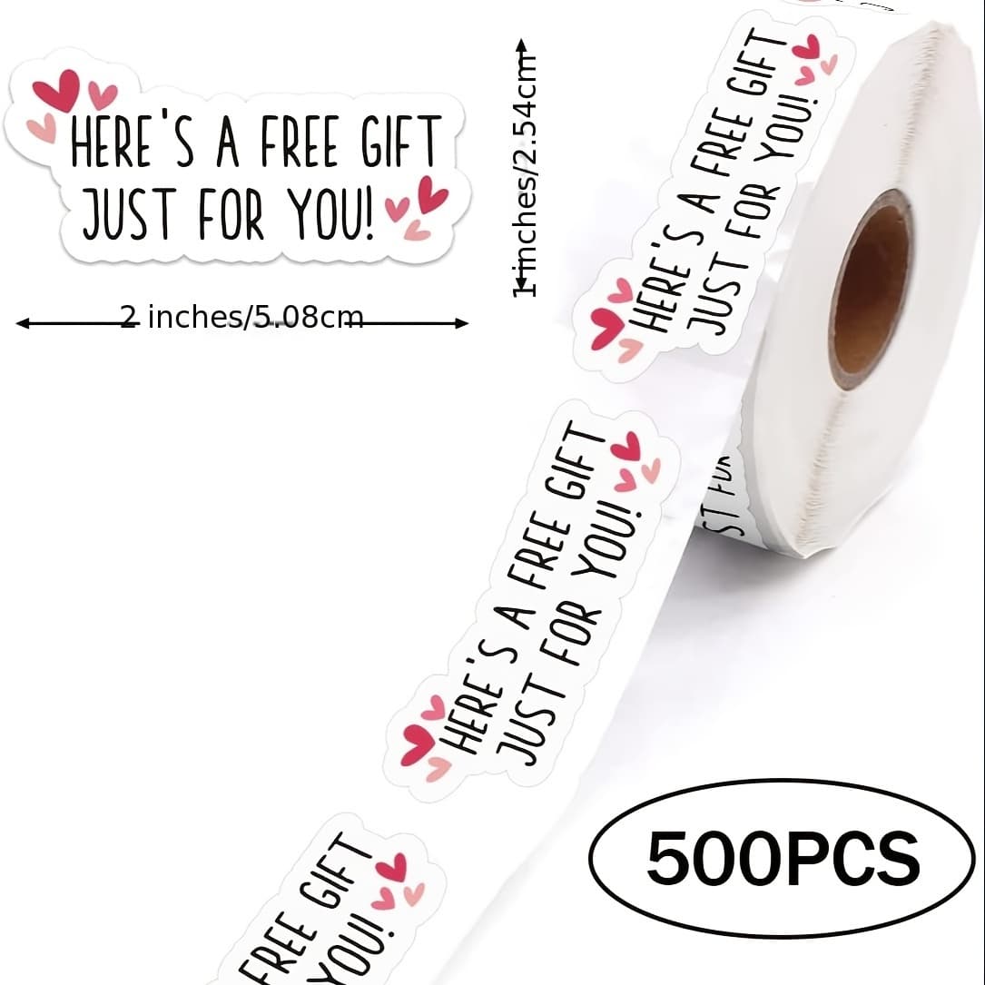 TEMU Fun Stickers, Online Store Owner Order Packaging Labels Small Business Sticker Envelopes Sealed, Gift Wrapping, 500 Labels Per Roll