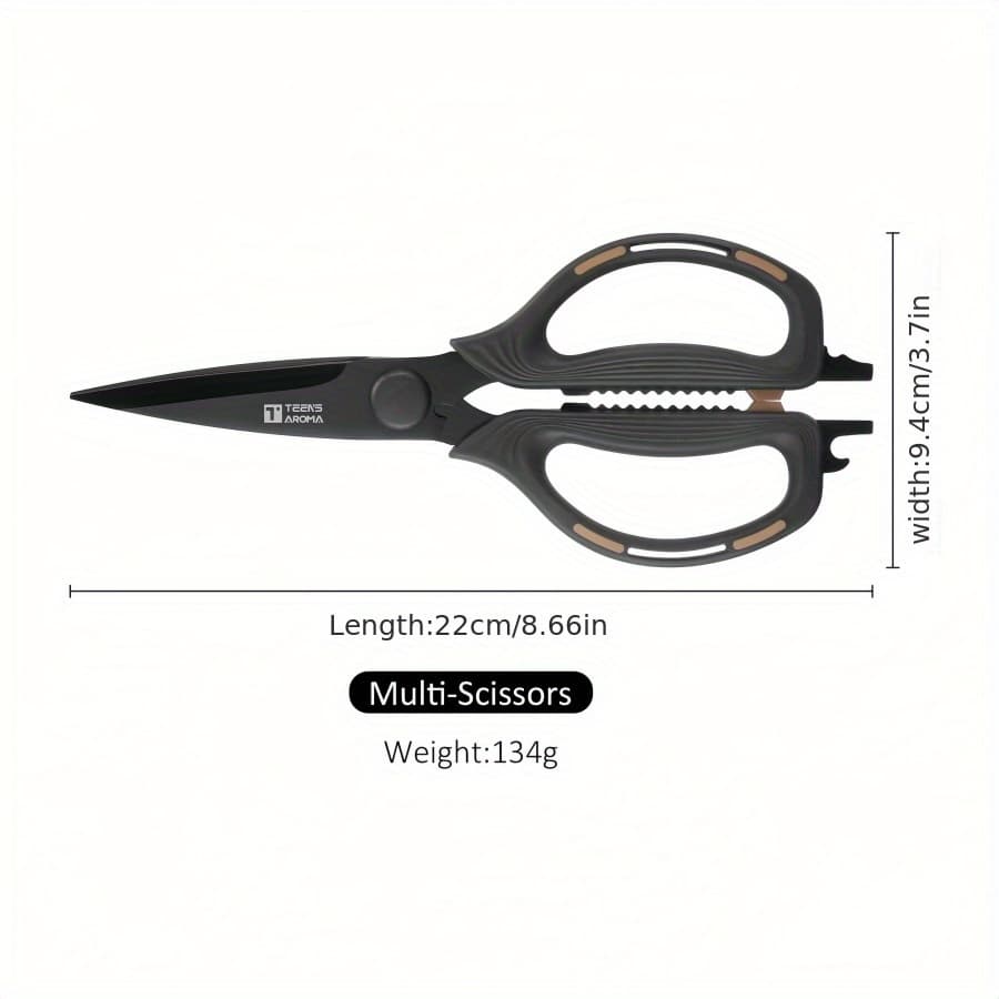 TEMU Stainless Steel Scissors With Comfortable Handles - Sharp For Cutting Meat, Vegetables & Crafts - Tool For Use - Perfect Gift For Ladies On Festivals, Office Supplies, , Durable Rust Prevention