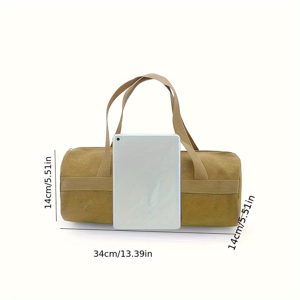 TEMU Outdoor Camping Tent Ground Peg Storage Bag - Practical Storage Bag For Camping Tent Stakes, Cylinder Bag Handbag Utility Bag Tool Bag