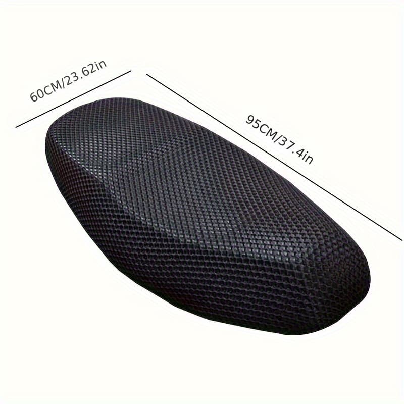 TEMU 1pc Anti-slip Breathable Cellular Grid Seat Cover Battery Car Sun Protection Cushion Cover Electric Motorcycle All Universal