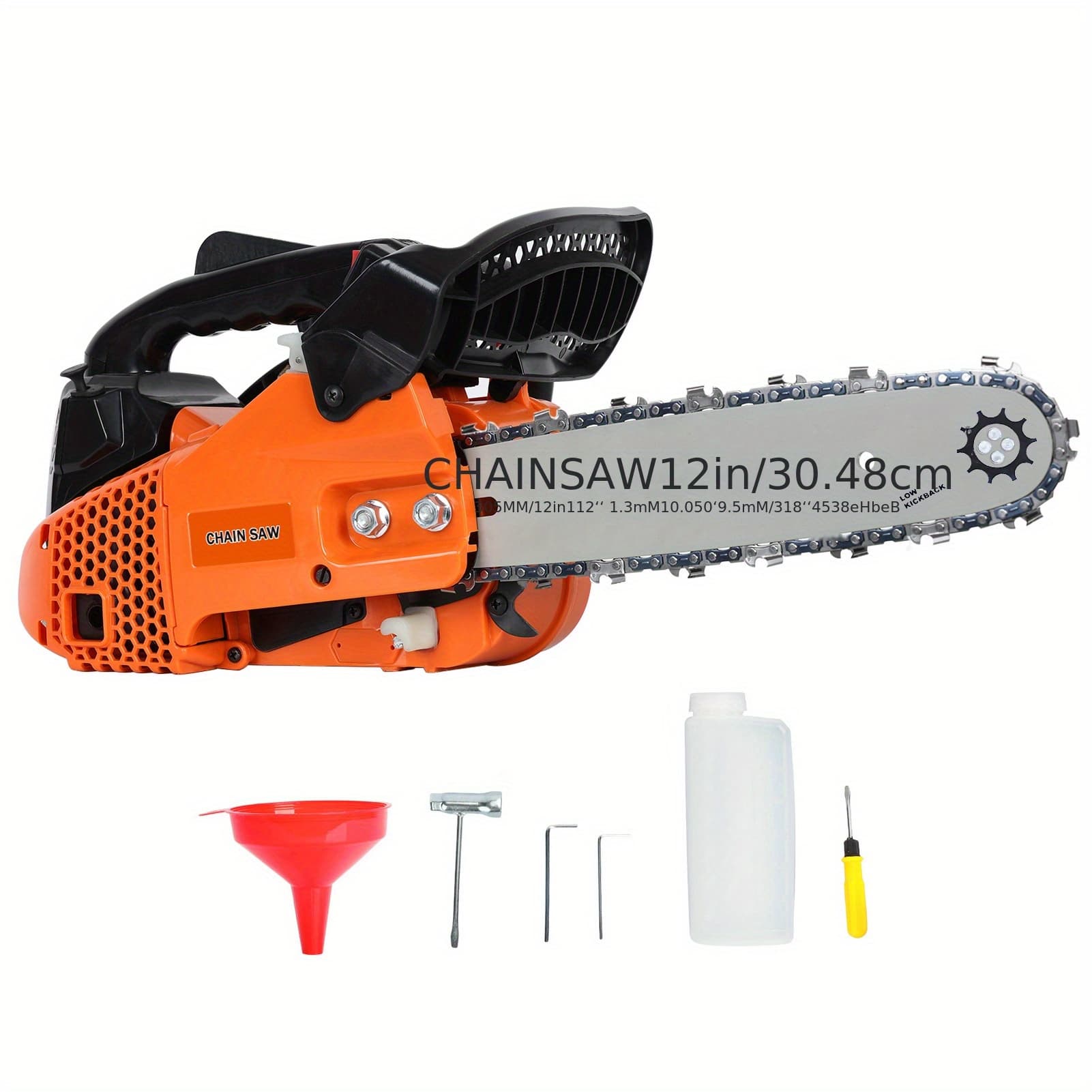 TEMU 1 Sets Gas Chain Saw 25.4cc Gas Chain Saw, Two-stroke Portable Chain Saw, Handheld Saw, Household Gas Small Garden Saw